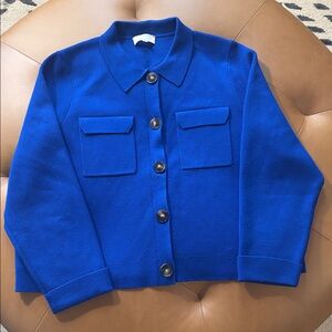 Sezane Cobalt Betty Cardigan sz xxxl, US14